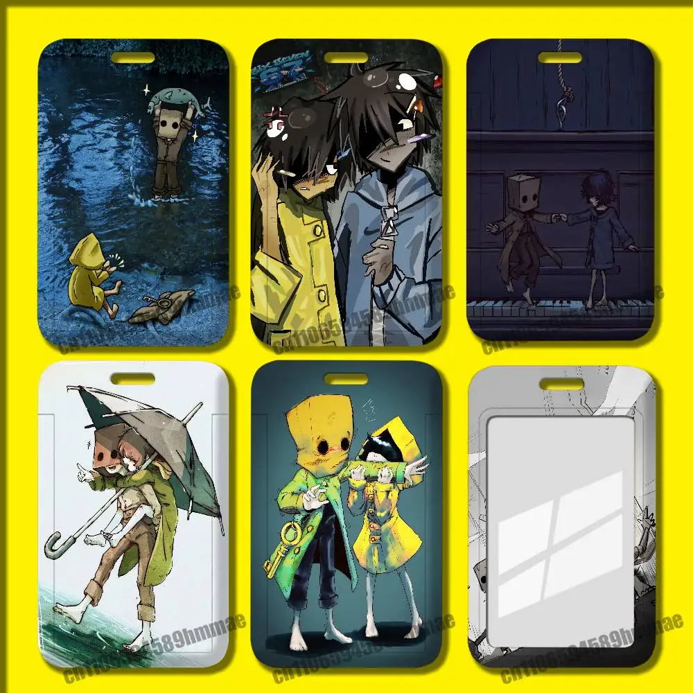 For Game Little Nightmares Employee ID Card Holder Office Badge Work Student Bank Credit Hard Holders Case Shell