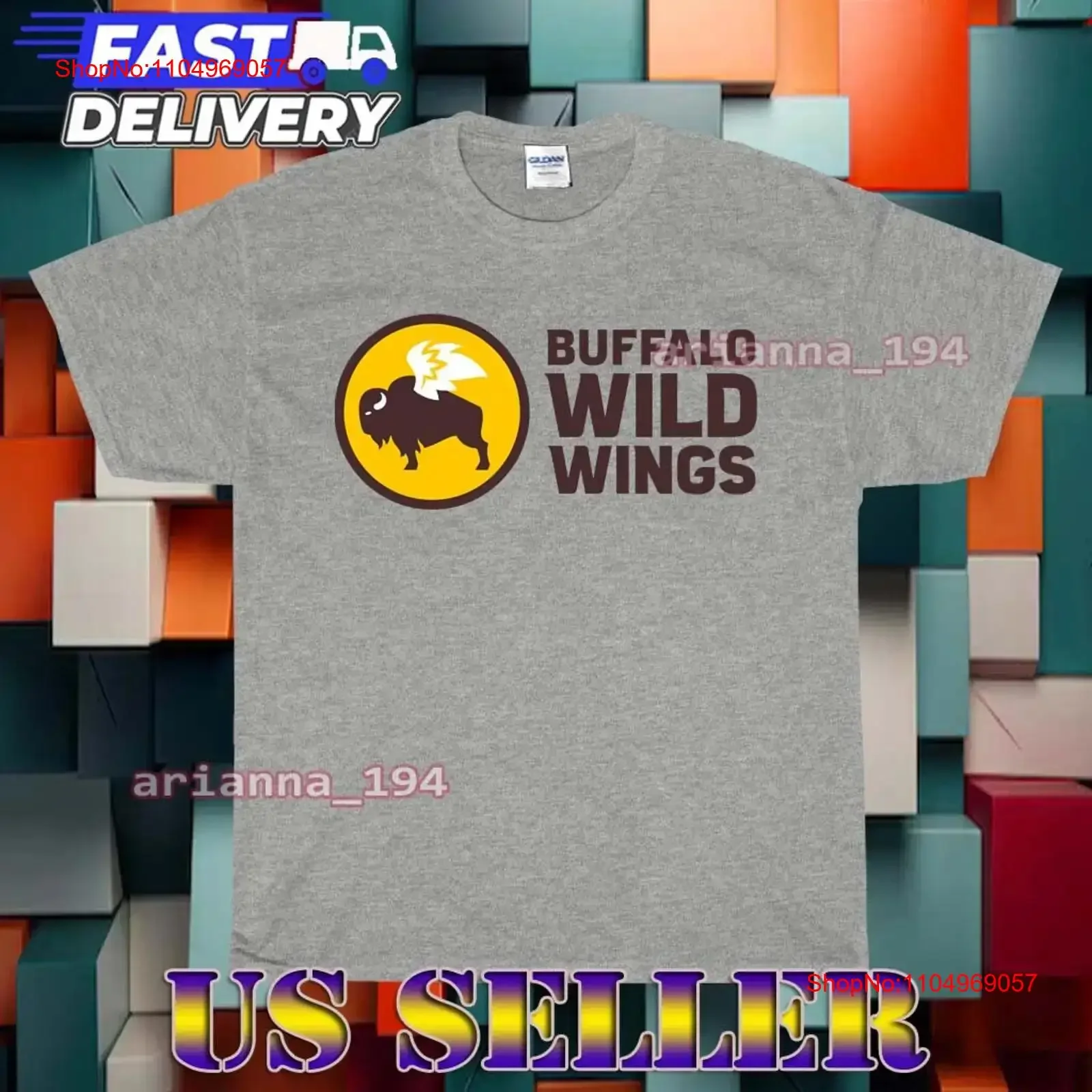 NUEVA CAMISETA BUFFALO WILD WINGS LOGO T DIVERTIDO AMERICANO UNISEX TALLA S A 5XL vintage Lavado homme Ropa de calle transpirable Unisex