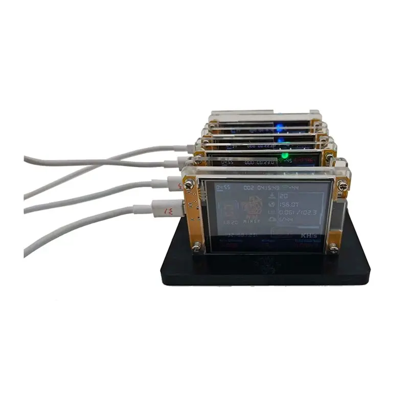 Classic-Nerdminer V2 شاشة 2.8 بوصة Nmminer 3840KH/S Solo Crypto Mining Machine BTC Bitcoin Lottery Miner مع حامل للمنزل