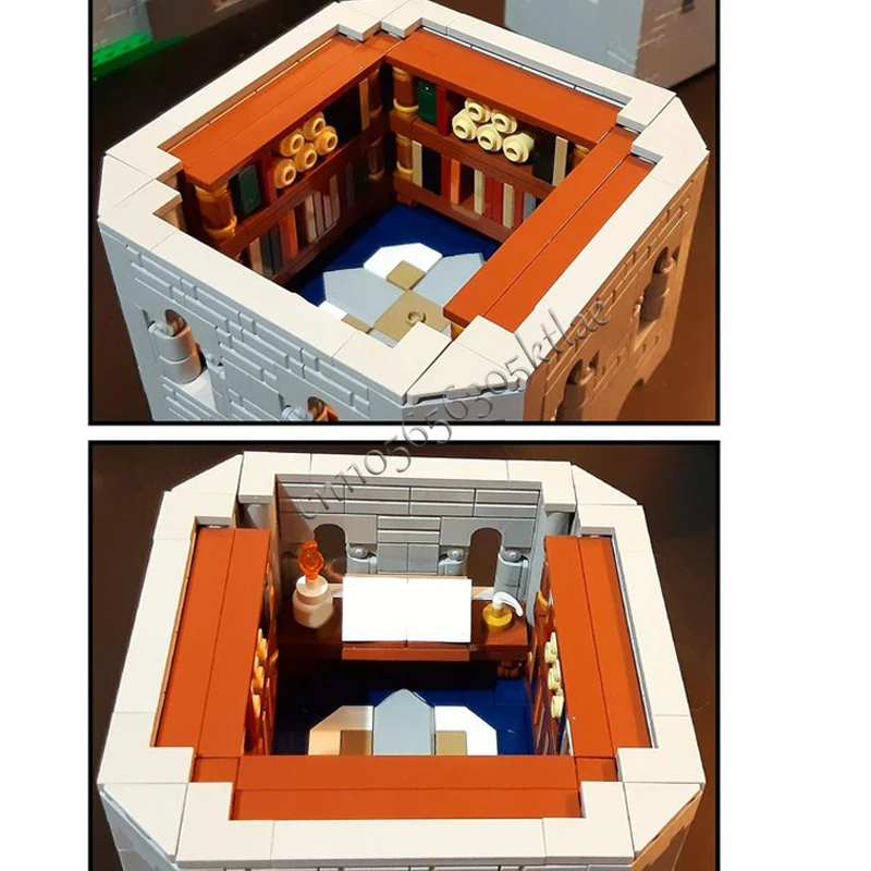 3517 PCS MOC Medieval Low Courtyard Castle Modular Model Building Blocks DIY Sets Education Assembly Bricks Toys Children Gifts