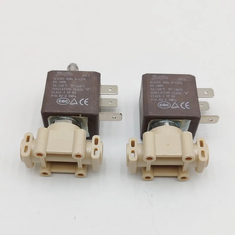 Válvulas solenoides de control de 2/3 vías de 230V y válvulas de vapor resistentes a altas temperaturas, accesorios para máquina de espresso 4