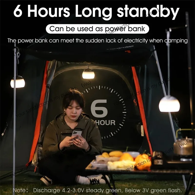 Luz colgante para tienda de campaña, linternas portátiles para acampar, luz Led recargable por USB, lámpara de campamento para emergencias al aire libre