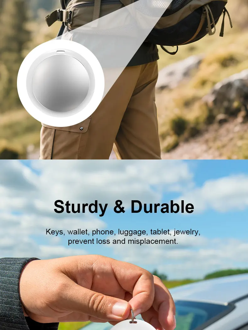 Anti-Verlust AirTag Smart Tag 4er-Pack, GPS-Tracker Kompatibel mit Apple iOS, Ortungsgerät für Schlüssel, Geldbörse, Auto, Haustiere – Detail 6