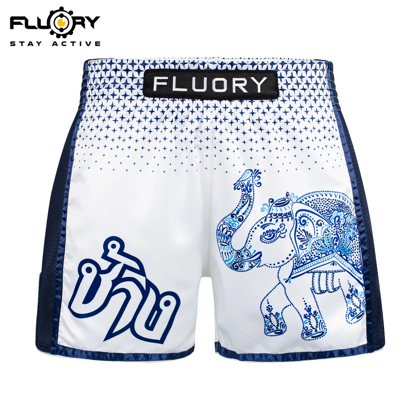 FLUORY Muay Thai Shorts Mesh Splicing, Men's And Women's Universal Combat Gym Training Pants Muay Thai Shorts, Boxing Shorts