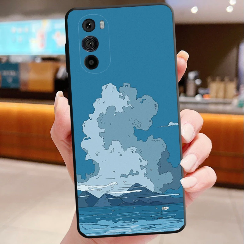 

Phone Case For Motorola Edge 50 40 Pro 60 50 40 30 Ultra Neo Fusion Moto G85 G72 G53 G54 G84 G13 G32 Scenery Sky Moon Landscape