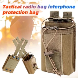 Tactical Radio Holder Radio Pouch Case Portable Interphone Holster Carry Bag Walkie-talkie Protection Bag for Outdoor