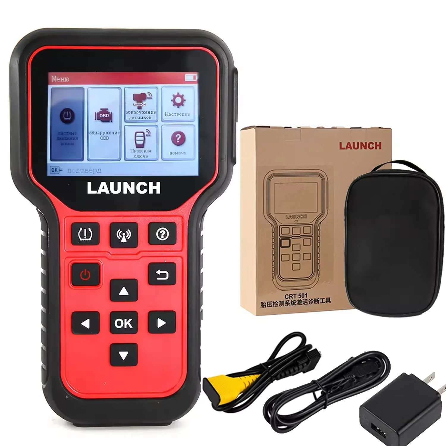 LAUNCH CRT 501 CRT501 PK TSGUN Tire Pressure Detector Programming Learning Diagnostic Tools 433+315MHZ 2 In1 RF-Sensor OBD Full