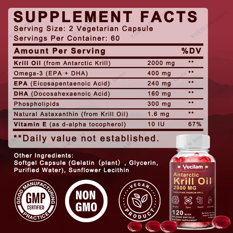 Antarktika Krill Yağı 2000mg E - Omega 3 Fish Oil incelemesi ve fiyatı