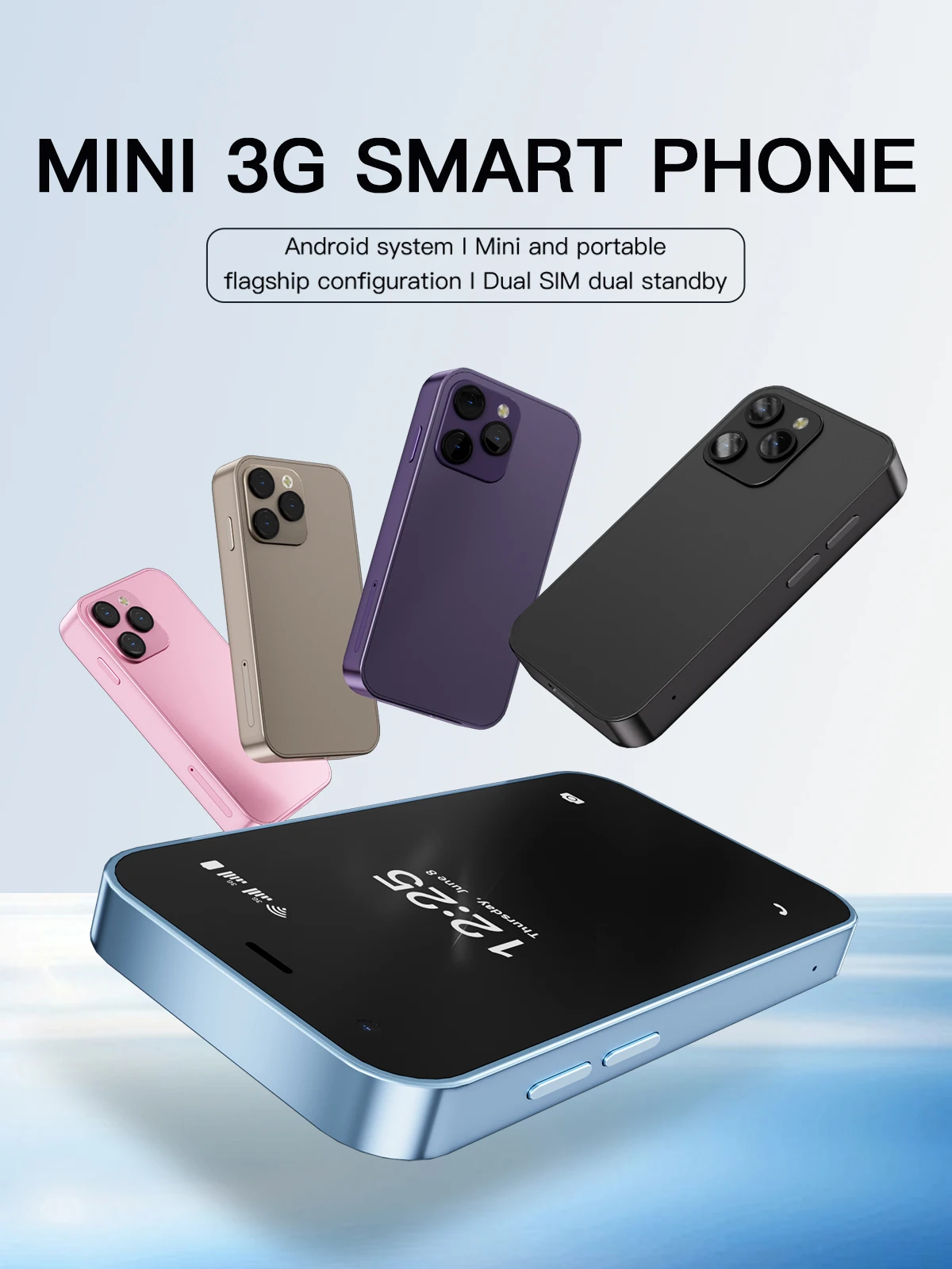 SERVO 15SE Super Mini Smartphone3G WCDMA Dual SIM Android System 2GB+16GB Play Store Wifi 3.0" Small Pocket Cheap Smart Phones