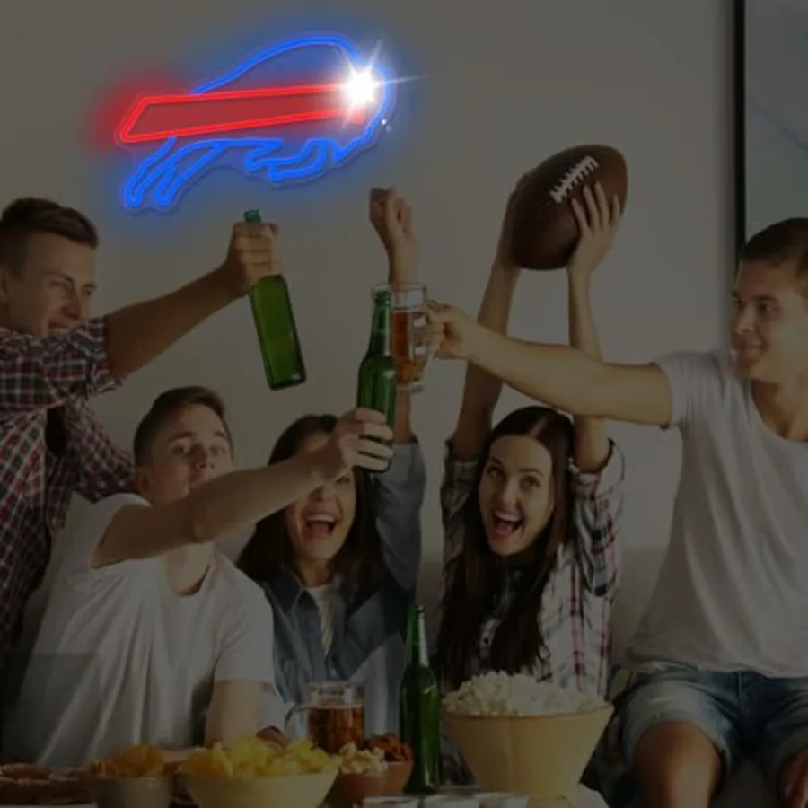 Football Neon Signs Football Team Led Sign for Wall Decor Man Cave Football Club USB Football Light Up Sign Gifts for Football
