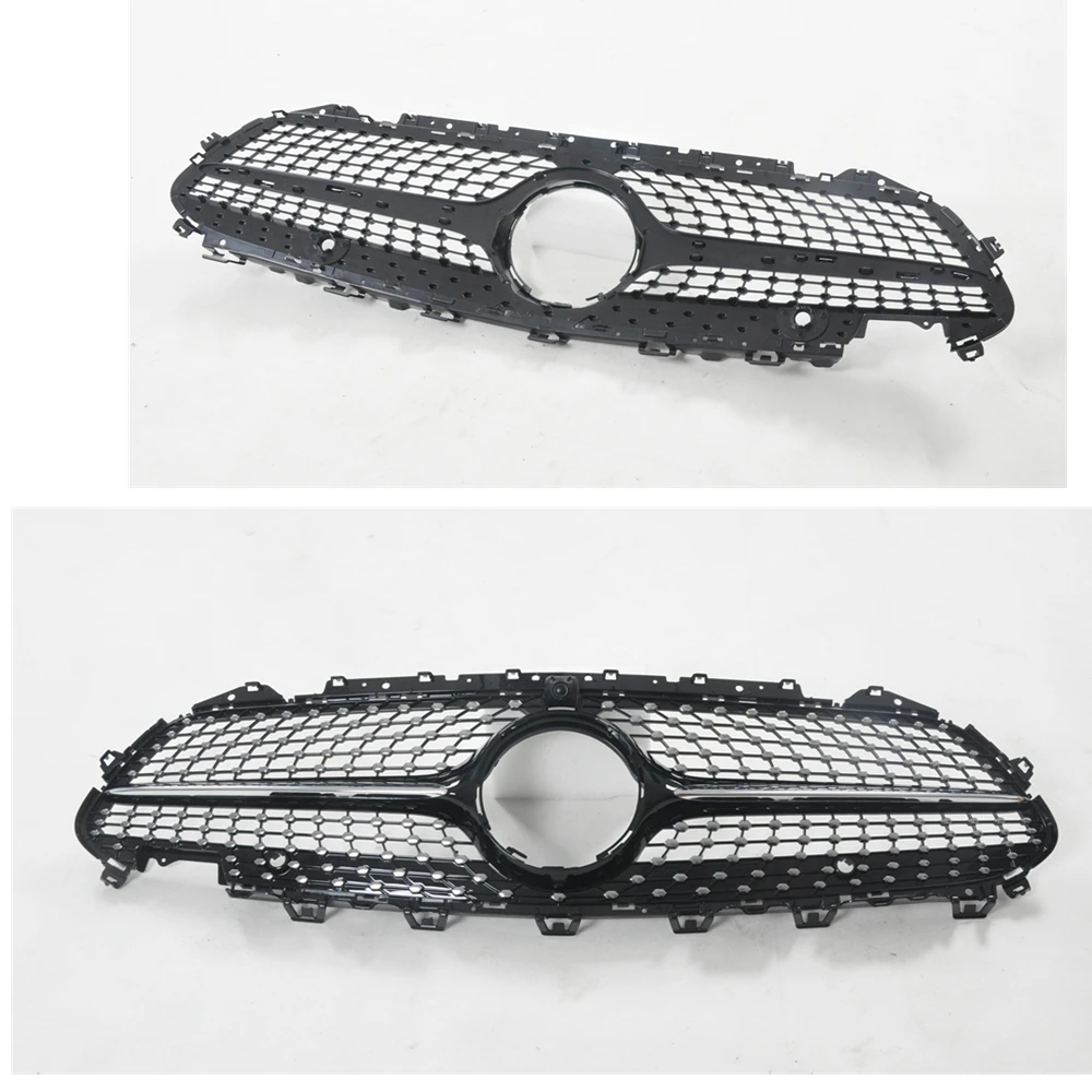 Grille For Mercedes-Benz CLS Class C257 W257 CLS400 CLS450 CLS300 CLS350 2019-2022 Black/Silver Car Front Bumper Hood Mesh Grill