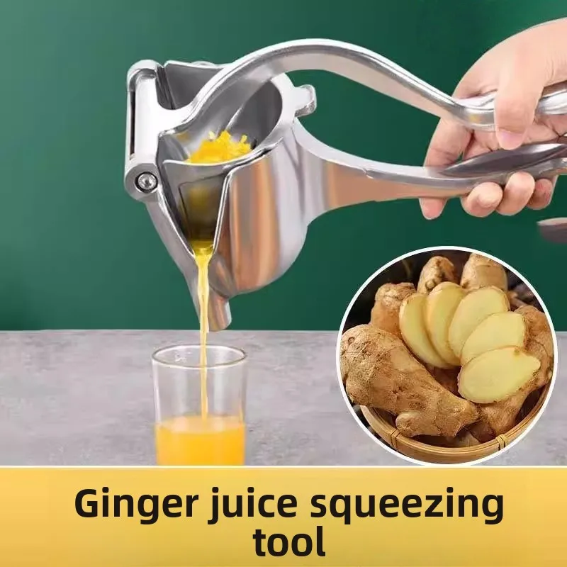 

Ручная соковыжималка для имбиря, кухонный инструмент для дома, компактный размер, металлический корпус, для измельчения имбиря и получения имбирного сока.