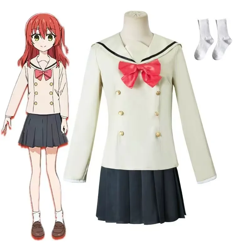 

Bocchi the Rock! Ijichi Nijika Cosplay Costume Anime Band Uniform Full Set And Wig for Women Halloween Comic Con Cosplay Party