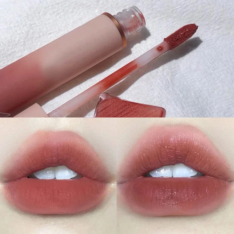 Fluwelen Matte Lippenstift Crème Sexy Rode Lip Tint Hydraterende Langdurige Lipgloss Waterdichte Make-Up Koreaanse Cosmetica 6 Kleur