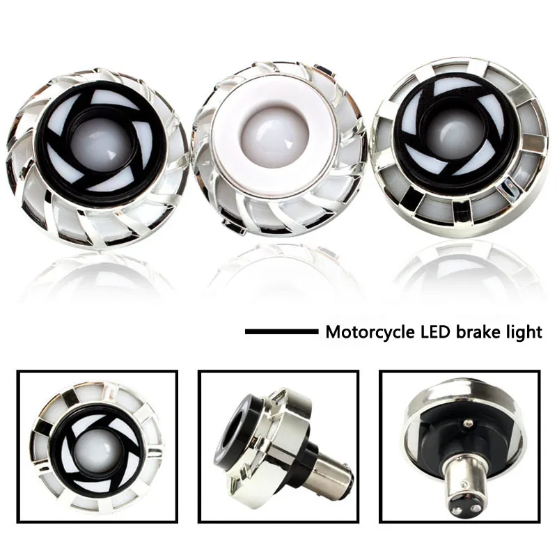 

12V Motorcycle LED Colorful Light Universal Modified Rear Lights Brake Angel Eye Turn Signal Motorcycle Indicators Brake Tail