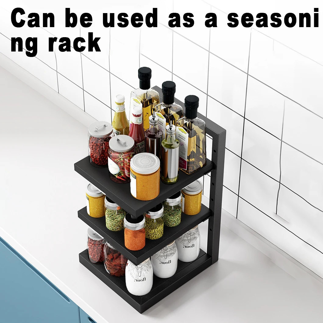 

1pc Adjust Height Pots and Pans Shelf, Heavy Duty Pan Rack, 3 Tier Adjustable Pan Pot Rack for Kitchen Cabinet Storage