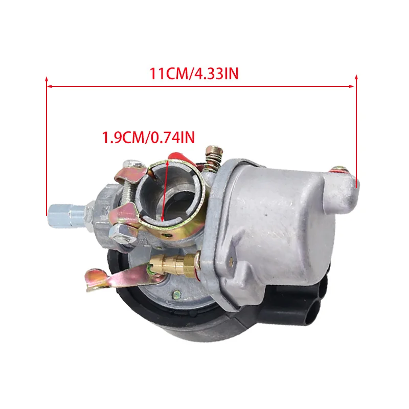 19mm Carburetor with Air Filter For 2 Stroke 50cc 60cc 80cc Engine Motorized Bicycle Carb Carby Motorcycle Bike Parts