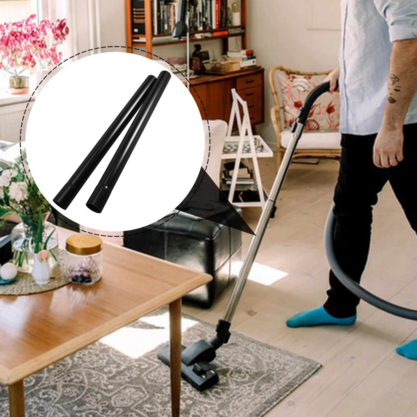 

2pcs Vacuum Cleaner Extension Hose Sturdy Lightweight Tube For Easy Installation Long-Lasting Use Replacement Part Accessory