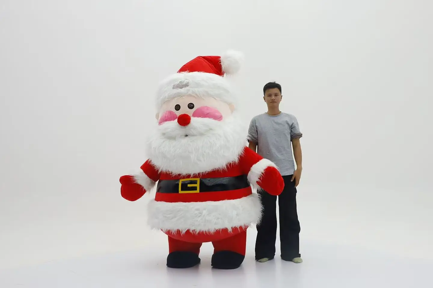 سانتا كلوز نفخ زي التميمة موكب الكبار شخصية تأثيري عيد الميلاد حزب الحدث أفخم مجموعة #6