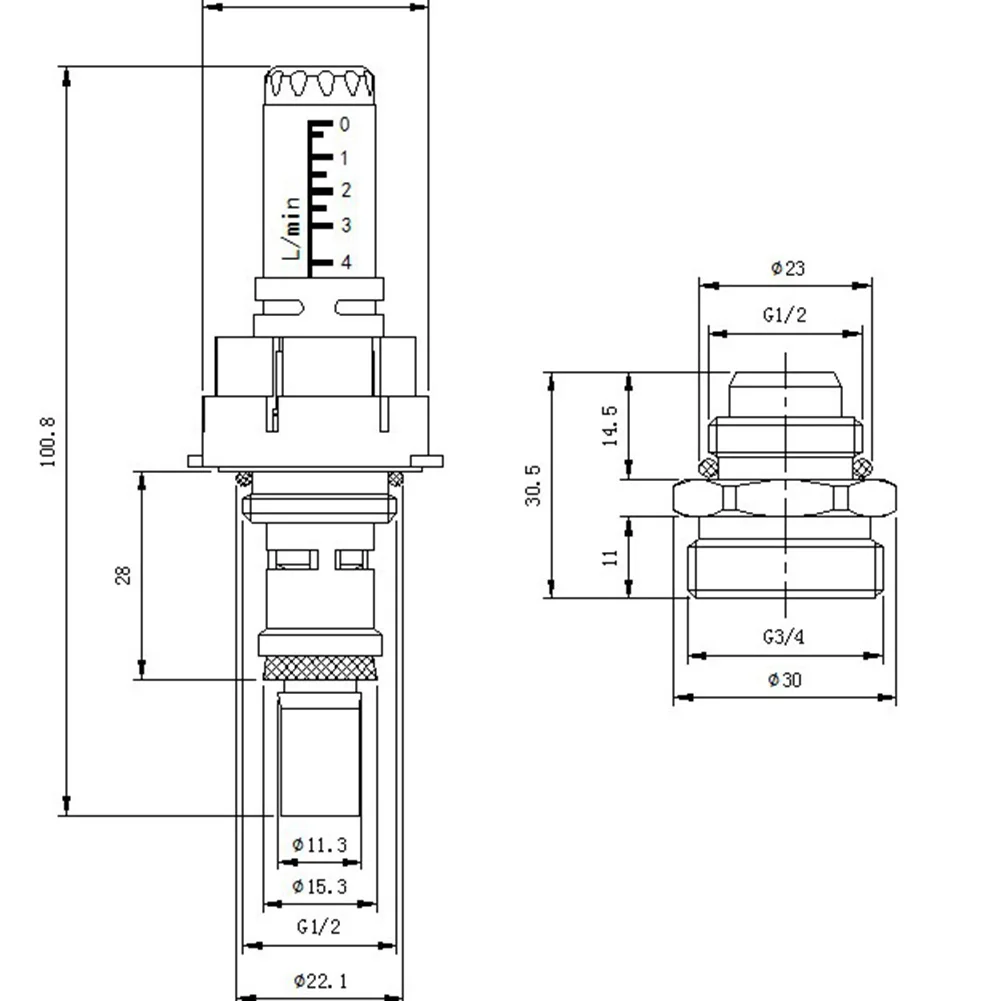 Efficiently Monitor For Water Flow in Underfloor Heating Systems with Our Brass Flow Meter Featuring Clear Visibility