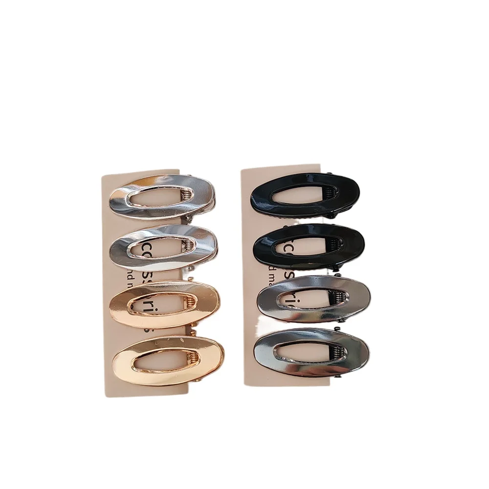 4 قطع من مشابك الشعر الجانبية على شكل دبوس الشعر المصنوعة من سبائك الذهب والفضة الأوروبية والأمريكية للفتيات والنساء وإكسسوارات الشعر الكورية للحفلات #6