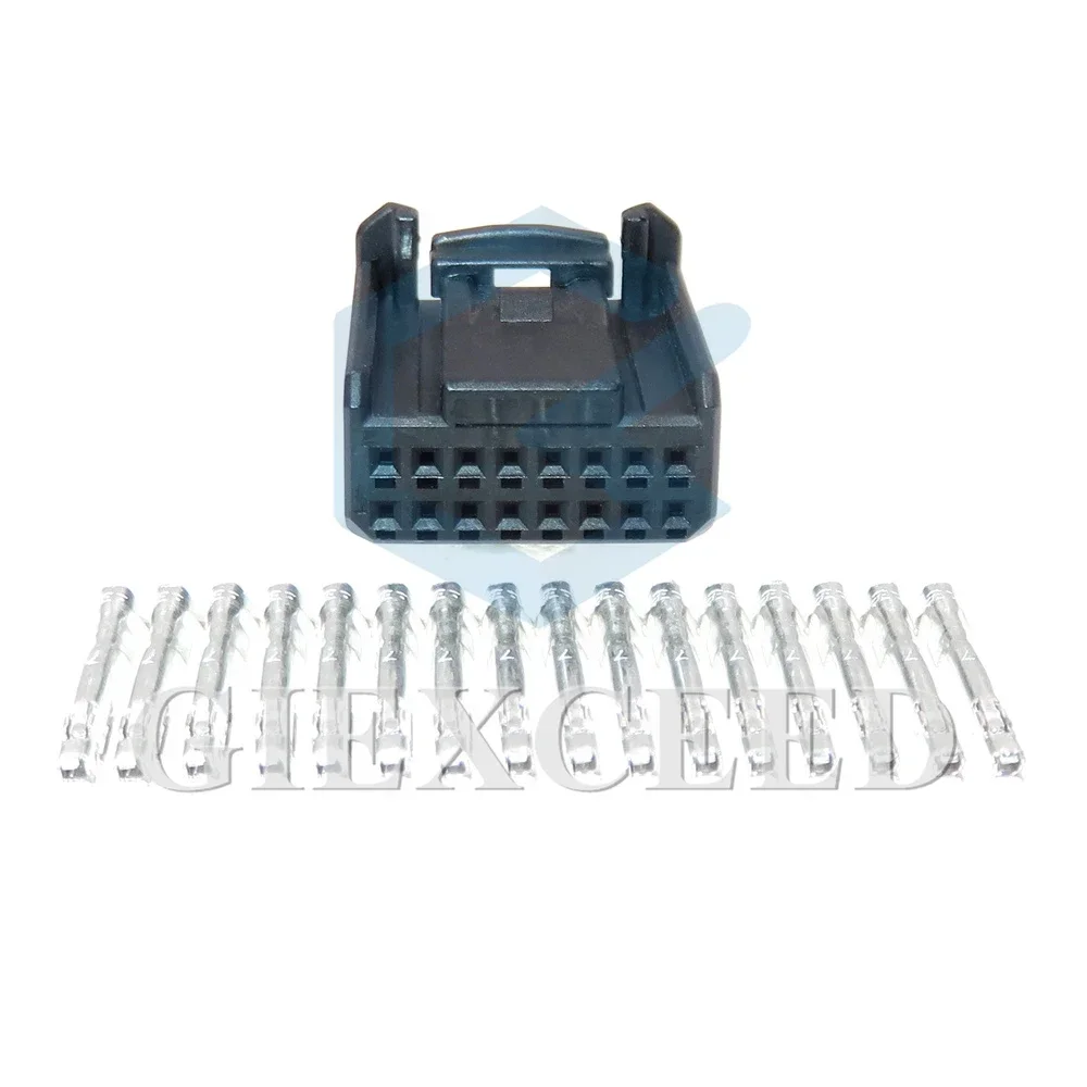 

2 комплекта, 16-контактный автоматический кабельный разъем 1318386-2, автомобильная незапечатанная проводная розетка в сборе переменного тока, автомобильная незапечатанная вилка с клеммой