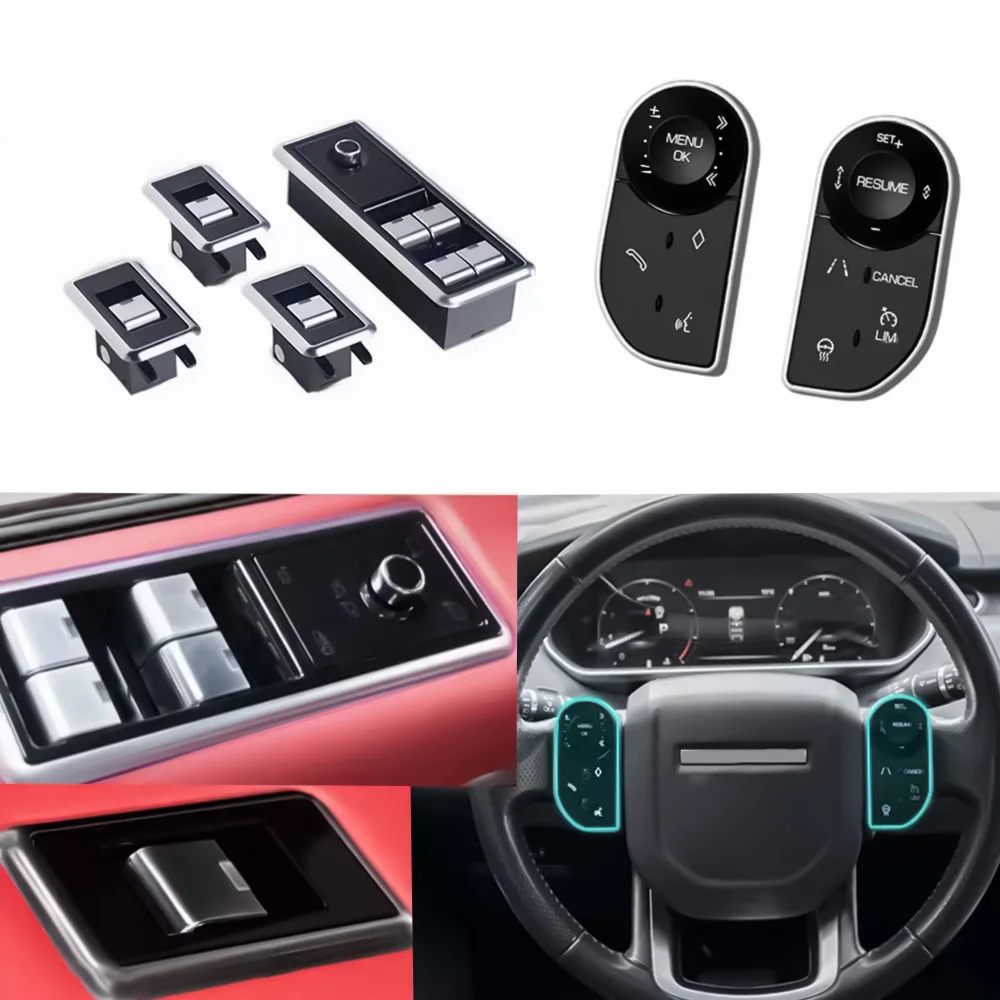 Car Upgrade For Range Rover Vogue L405 2013-2017 For Sport L494 2014-2017 Steering Wheel Electric Window Switch Touch Buttons