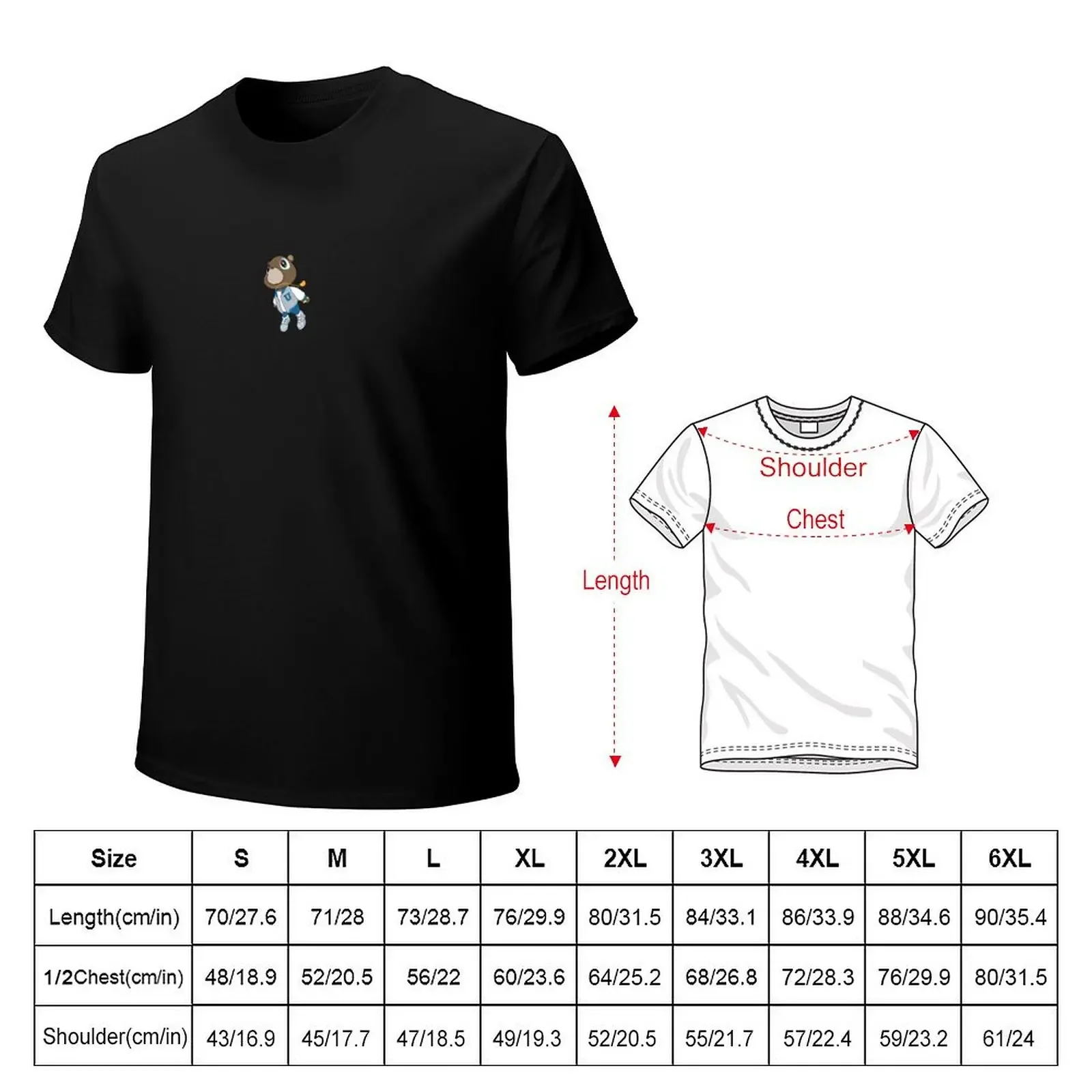 T-shirt Kanye West Graduation Bear pour hommes, vêtements d'été, médicaments, séchage rapide, manches courtes, t-shirts microscopiques