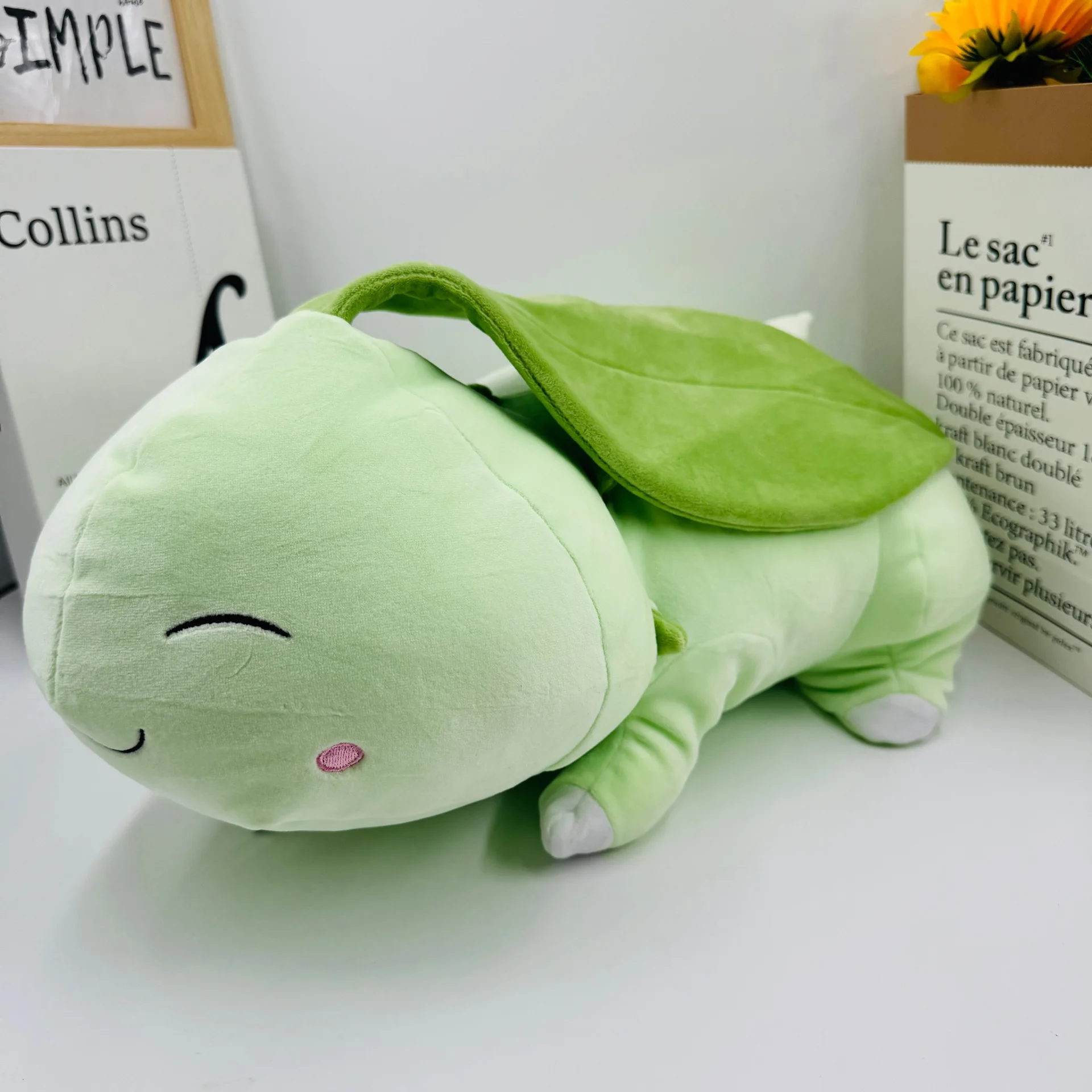 

Покемон 44 см Chikorita плюшевая игрушка-подушка милый аниме мультфильм Chikorita кукла подушка для сна для детей подарки на день рождения и Рождество