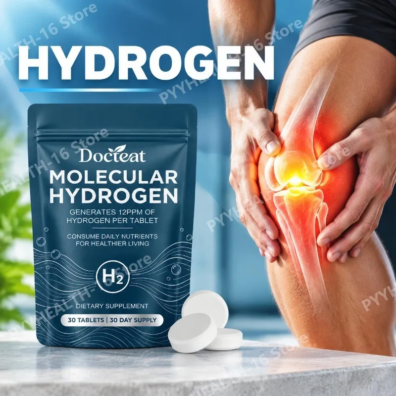 Molecular Hydrogen H2 Tablets with Antioxidant Support and Cell Hydration Daily Energy Support,Turmeric Root Extract 30 Tablets