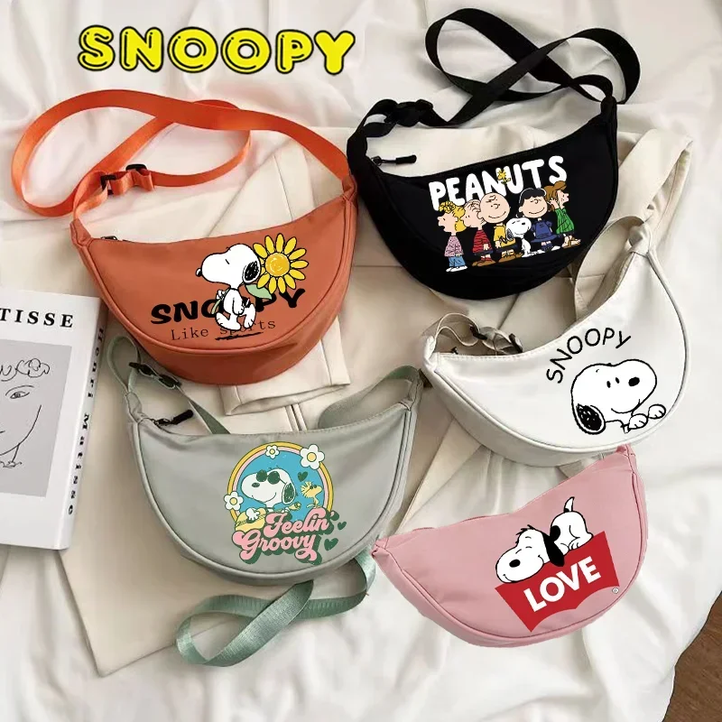 Snoopy Women Handbag Y2k Bag Designer Shoulder Bags Cartoon Cute Popular Cross Body Canvas Satchel Makeup Tote Student Girl Gift