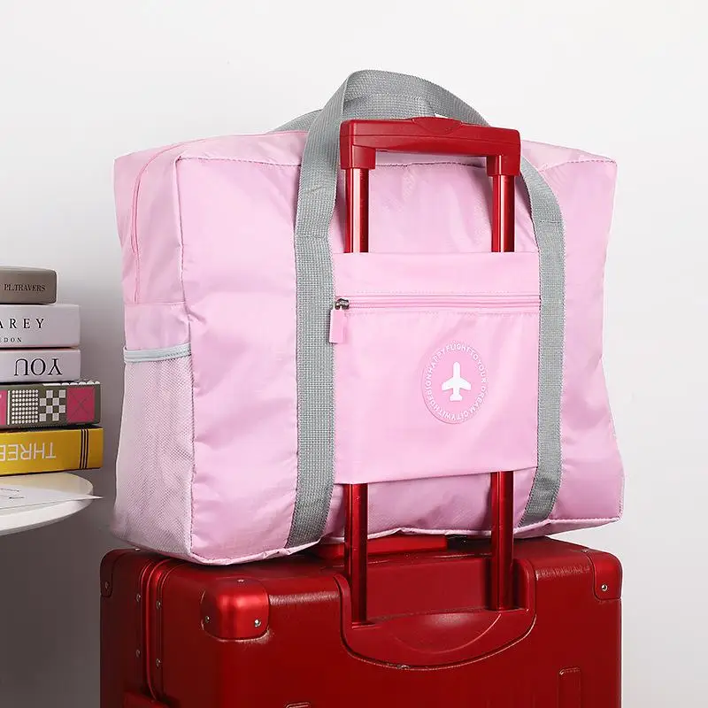 Oxford Faltbare Reisetasche mit rundem Etikett, Handgepäck-Koffer, Umzugstasche, Packtasche, Aufbewahrungstasche für Flugreisen – Detail 2