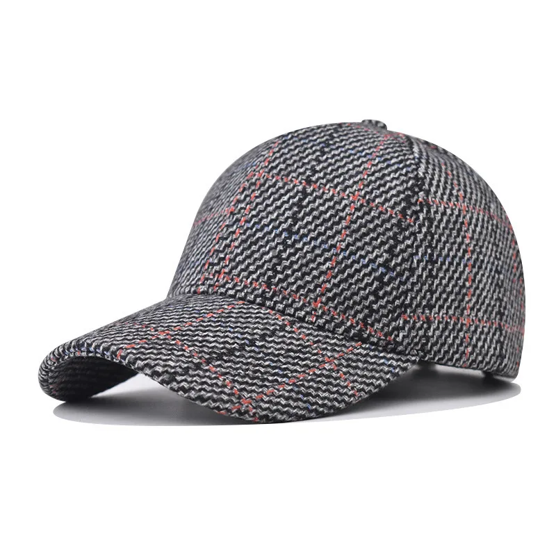 

New Trend Thickened Baseball For Men And Women Distressed Dad Hat Plaid Fashion Hatt