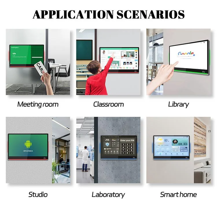 Wall-mounted 21.5 24-inch large tablet, large Android Windows touchscreen conference room display tablet