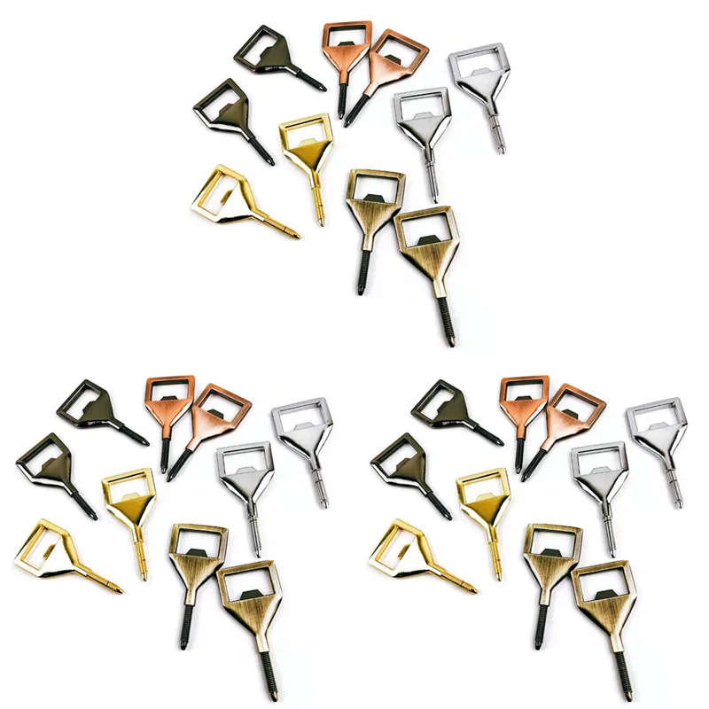30X Metal Bottles Opener Kits Blank Opener Insert DIY Metal Beer Opener Square Opener-B61B