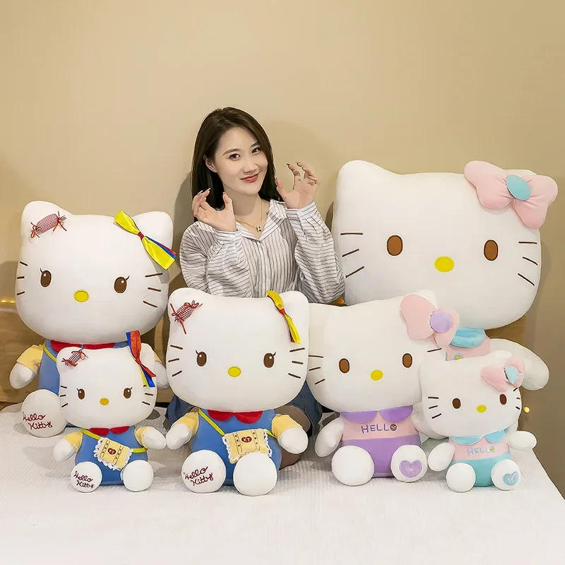 65CM Big Size Sanrio HelloKitty Stuffed Animal Doll Plushies Kawaii Room Decoration Toys for Children Christmas Birthday Gift