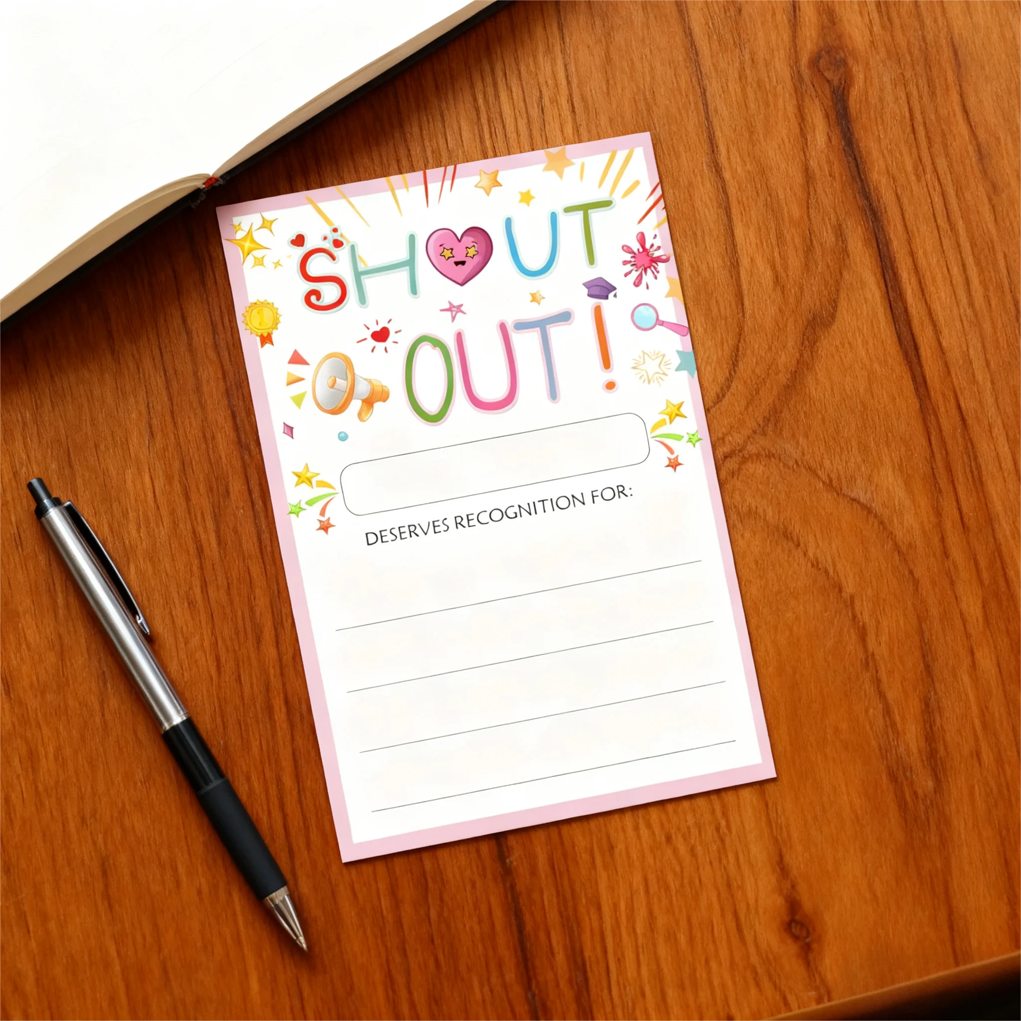 بطاقات الصراخ للموظفين 60 قطعة مقاس 4×6 بوصة