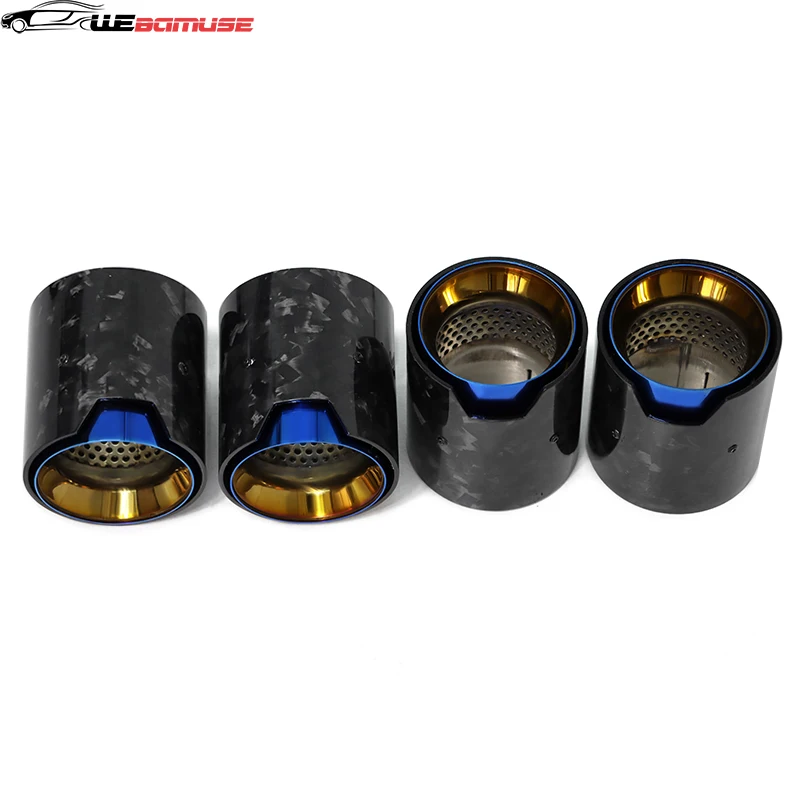 4 PCS Exhaust Tailpipe For BMW M2 F87 M3 F80 M4 F82 F83 Upgrade M Performance Carbon Fiber Exhaust Tip Muffler Exhaust System