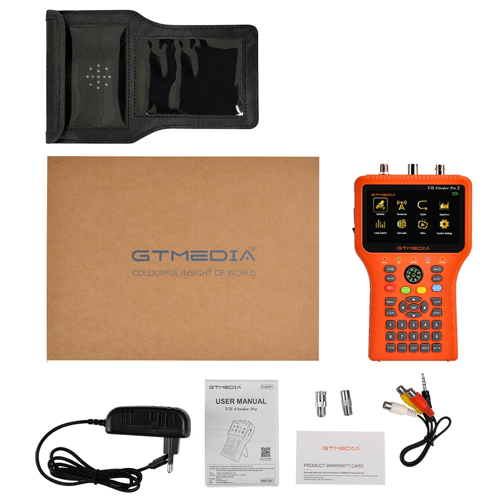 GTMEDIA V8 Finder Pro2 Miernik sygnału satelitarnego DVB-S2X/S2/S/T2/T/C MPEG2/4 DVB-S2X/S2/S/T2/T/C AHD H.265 Cyfrowy miernik sygnału satelitarnego — zdjęcie produktu 6