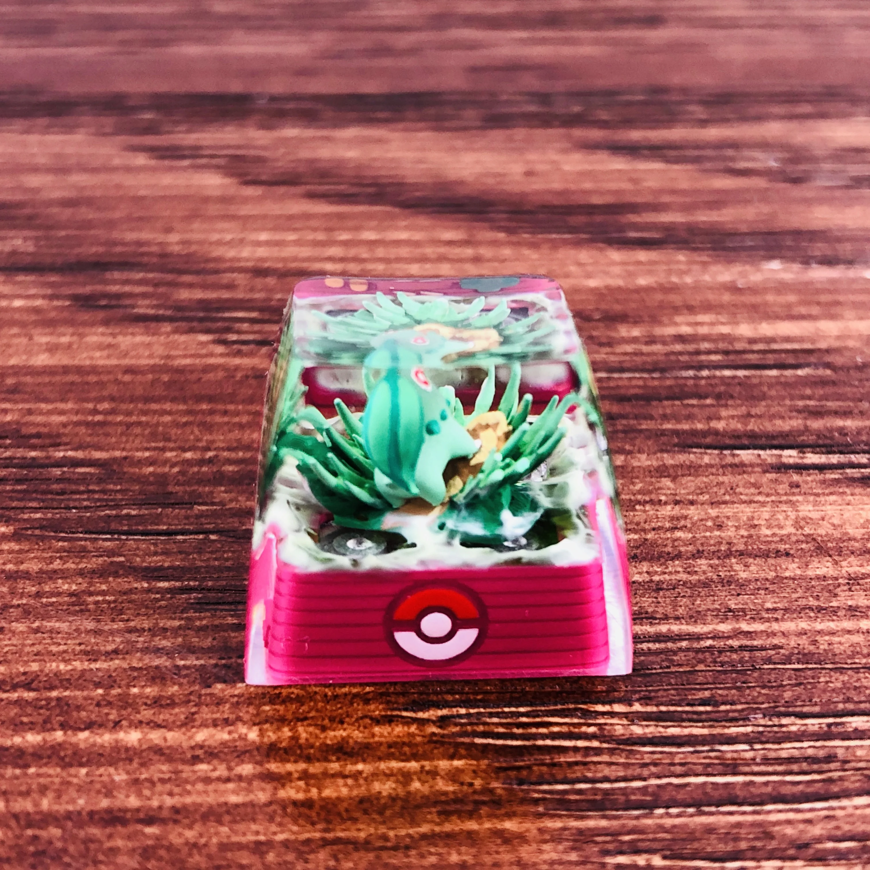 

Chikorita Custom 1U Keycaps Keycap Liquidate keycap Artisan Keycap Anime Cherry MX Keycaps