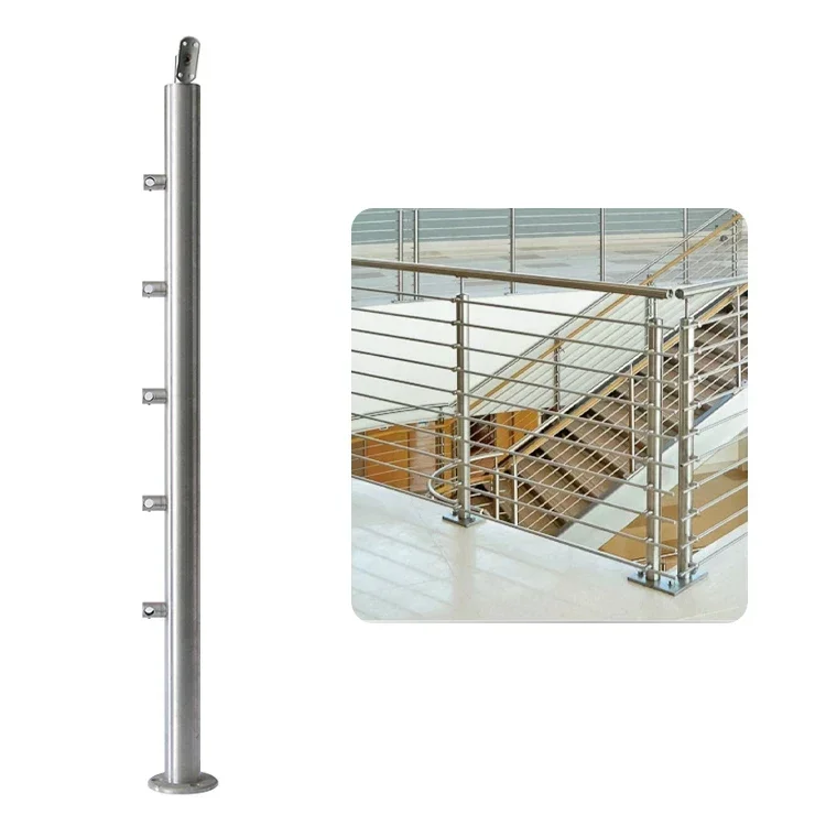 Fence posts railing stair railing baluster glass balcony/stainless steel handrail stairs baluster