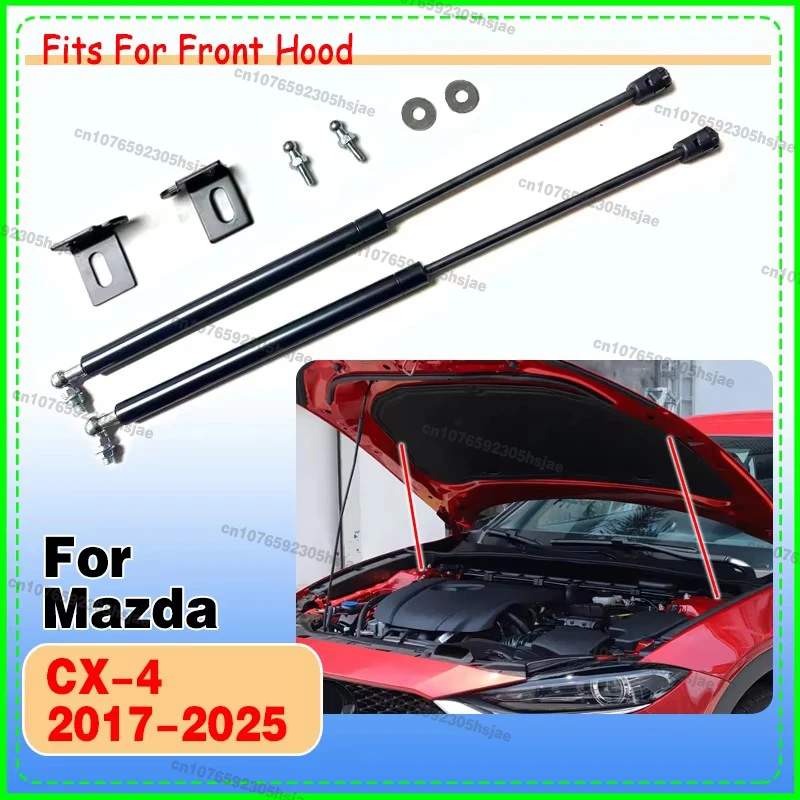 1 Set Gas Struts For Mazda CX-4 2017-2025 Front Hood Bonnet Modify Lift Support Damper Shock Absorber Prop Rods