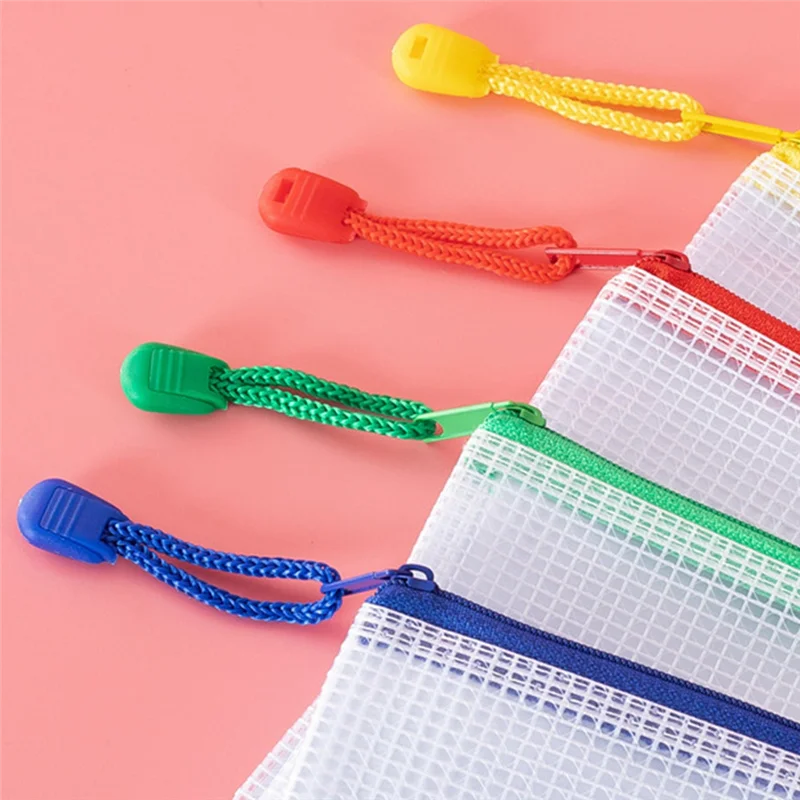 กระเป๋าซิปตาข่าย30ชิ้นกระเป๋าซิปกันน้ำกระเป๋าเอกสารสำหรับจัดระเบียบอุปกรณ์การเรียนเครื่องใช้สำนักงาน