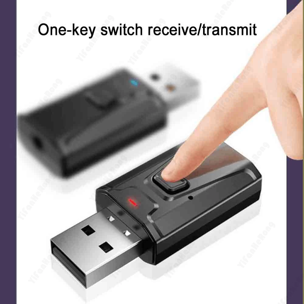 USB 5.0 Bluetooth-compatible 3.5mm Adapter Receiver Wireless For PC Computer Mini Music Bluthooth-compatible Transmitter