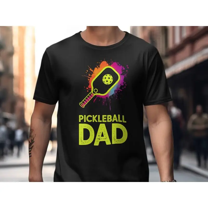 

Футболка Pickleball Dad, спортивный вентилятор на День отца, забавные красочные мужские ретро-футболки