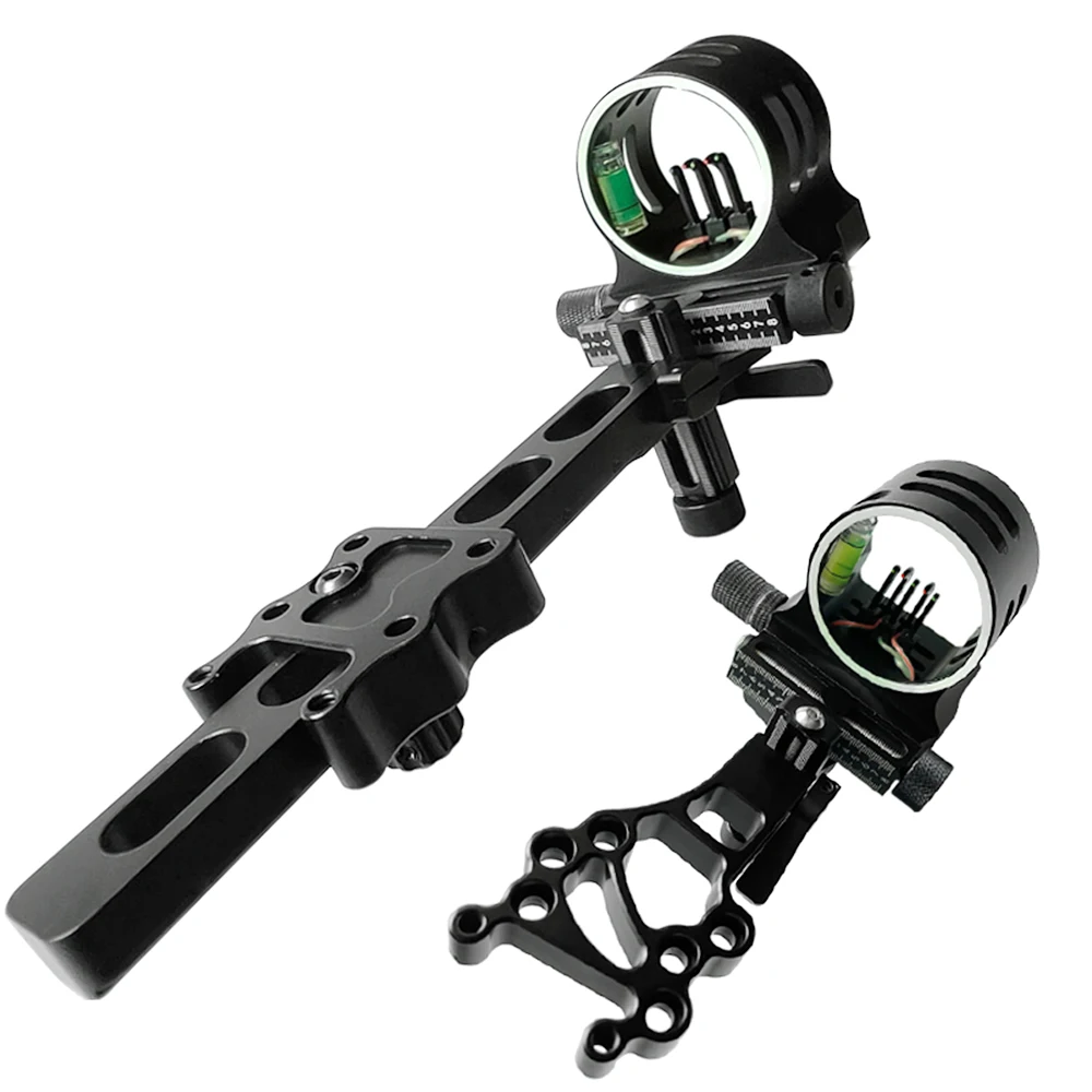 

Toparchery 5-Pin Bow Sight Full Metal Sight Adjustable Aiming Pin Spacing for Archery Compound /Recurve Bows Hunting Shooting