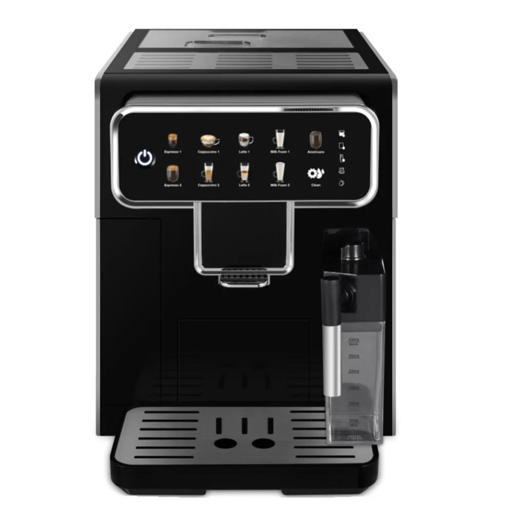 

Electric Espresso Machine with LED Touch Display Milk Frother Coffee Choice Menu for Household Use