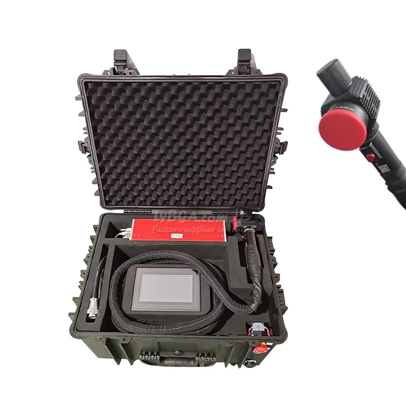 Máquina de limpieza láser de pulso para eliminación de óxido, equipo de descalcificación láser de 200W y 100W, limpiador de moldes desoxidante para desengras de óxido refrigerado por aire