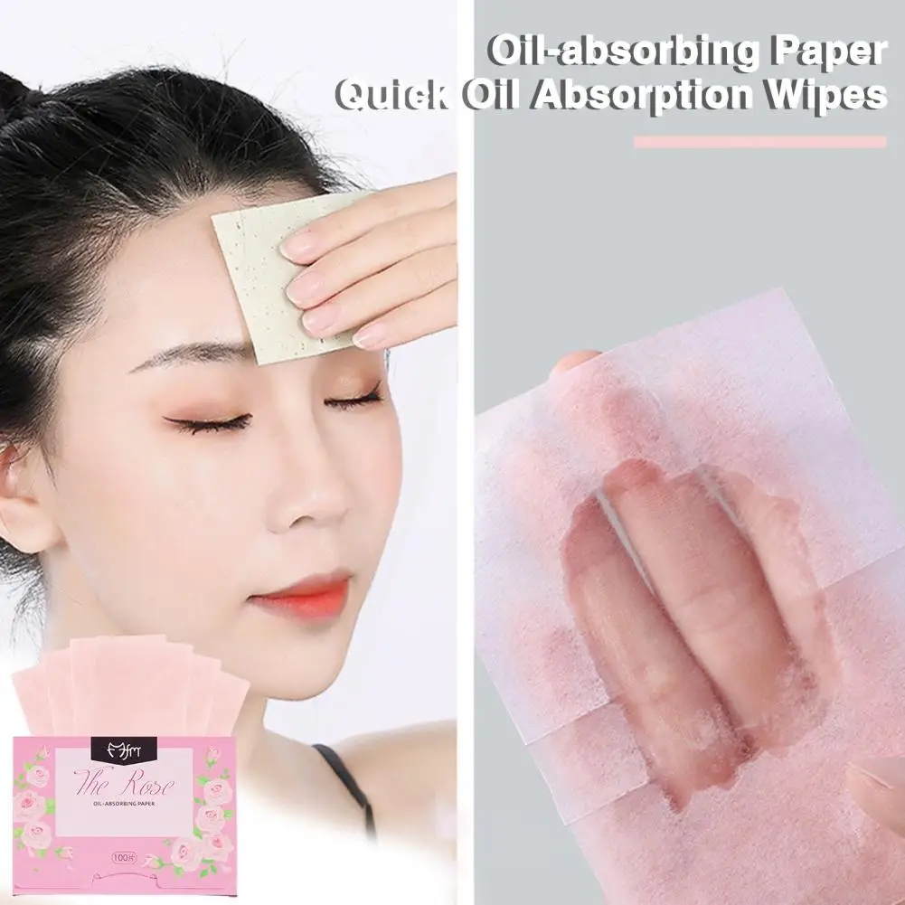 2 Boxes Oil-absorbing Paper Face Blotting Sheets Oily Skin Face Oil Wipes Extraction Type Plant Fragrance Oil-controlling Paper