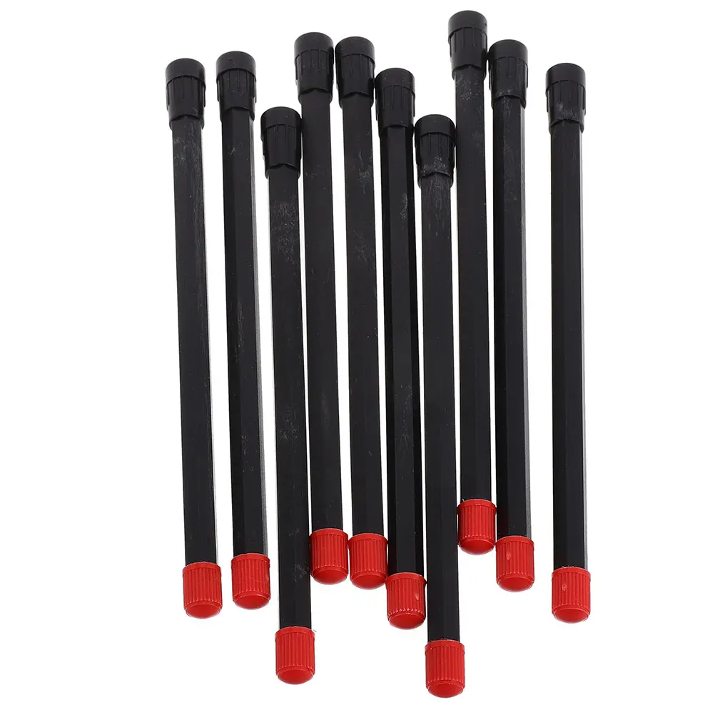 

10 Pcs Valve Extension Rod Tire Stem Plastic Extender Inflatable Scooter Black Nozzle